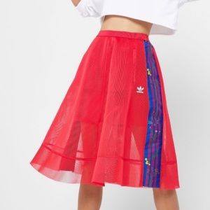 Adidas original energy pink mesh circle skirt New